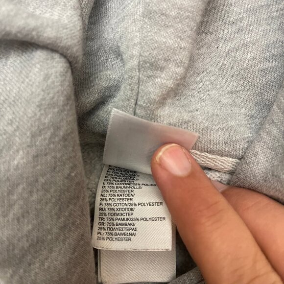 The North Face Hoodie Women Medium Gray Purple Sweatshirt Half Dome Logo - Picture 7 of 9